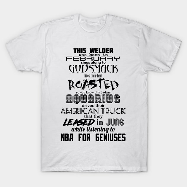 GENIUSMACK Personality (words only) T-Shirt by NBAforGeniuses